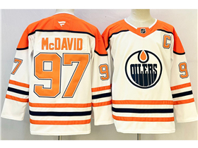 Edmonton Oilers #97 Connor McDavid White Reverse Retro Jersey