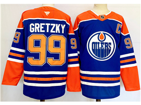 Edmonton Oilers #99 Wayne Gretzky Royal Blue Jersey