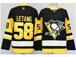 Pittsburgh Penguins #58 Kris Letang Black Jersey
