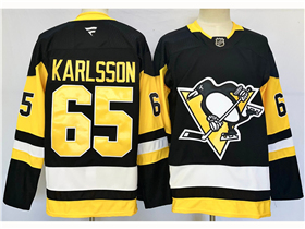 Pittsburgh Penguins #65 Erik Karlsson Black Jersey