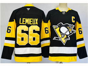 Pittsburgh Penguins #66 Mario Lemieux Black Jersey
