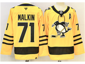 Pittsburgh Penguins #71 Evgeni Malkin 2025-26 Third Gold Jersey