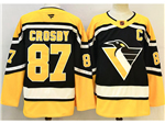 Pittsburgh Penguins #87 Sidney Crosby Black Reverse Retro Jersey