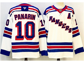 New York Rangers #10 Artemi Panarin White Jersey