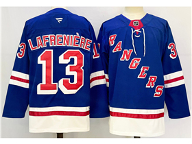 New York Rangers #13 Alexis Lafrenière Royal Blue Jersey