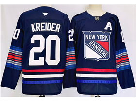New York Rangers #20 Chris Kreider Navy Alternate Jersey