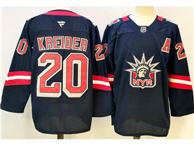New York Rangers #20 Chris Kreider Navy Reverse Retro Jersey