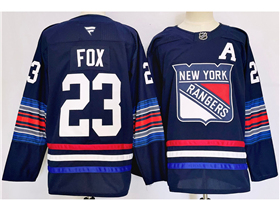 New York Rangers #23 Adam Fox Navy Alternate Jersey