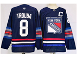 New York Rangers #8 Jacob Trouba Navy Alternate Jersey