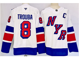 New York Rangers #8 Jacob Trouba 2024 Stadium Series White Jersey