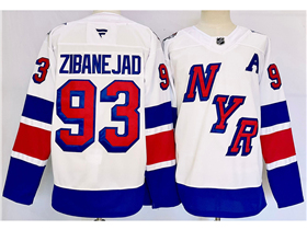 New York Rangers #93 Mika Zibanejad 2024 Stadium Series White Jersey