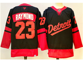 Detroit Red Wings #23 Lucas Raymond Black 2025 Stadium Series Jersey