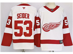 Detroit Red Wings #53 Mortiz Seider White Jersey