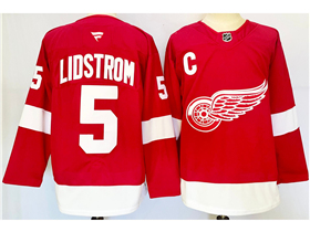 Detroit Red Wings #5 Gustav Lindstrom Red Jersey