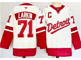 Detroit Red Wings #71 Dylan Larkin White 2025 Stadium Series Jersey