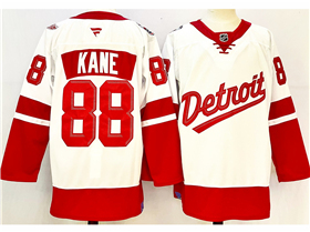 Detroit Red Wings #88 Patrick Kane White 2025 Stadium Series Jersey