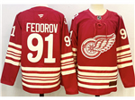Detroit Red Wings #91 Sergei Fedorov 2025-26 Home Red Jersey