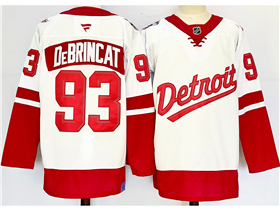 Detroit Red Wings #93 Alex DeBrincat White 2025 Stadium Series Jersey