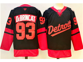 Detroit Red Wings #93 Alex DeBrincat Black 2025 Stadium Series Jersey