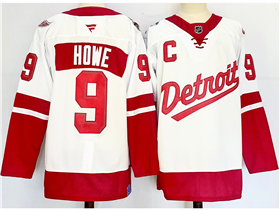 Detroit Red Wings #9 Gordie Howe White 2025 Stadium Series Jersey