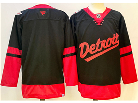 Detroit Red Wings Black 2025 Stadium Series Team Jersey