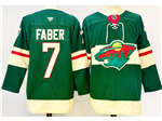 Minnesota Wild #7 Brock Faber Green Jersey