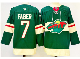 Minnesota Wild #7 Brock Faber Green Jersey