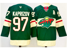 Minnesota Wild #97 Kirill Kaprizov Green Jersey