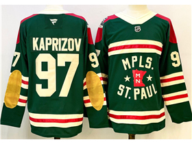 Minnesota Wild #97 Kirill Kaprizov Green Winter Classic Jersey