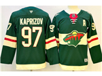 Minnesota Wild #97 Kirill Kaprizov Youth Green Jersey