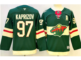 Minnesota Wild #97 Kirill Kaprizov Youth Green Jersey