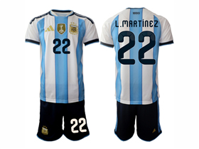 Argentina 2026 Home Blue/White Soccer Jersey with #20 Mac Allister Printing