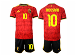 Belgium 2026 Home Red Soccer with #10 Trossard Printing