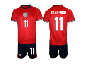 England 2026 Away Red Soccer Jersey with #11 Rashford Printing