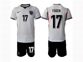 England 2026 Home White Soccer Jersey with #17 Foden Printing