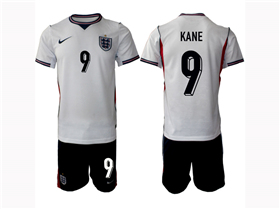 England 2026 Home White Soccer Jersey with #9 Kane Printing