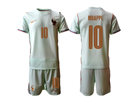 France 2026 Away White Soccer Jersey with #10 Mbappé Printing