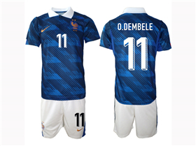 France 2026 Home Blue Soccer Jersey with #11 Dembélé Printing