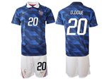 France 2026 Home Blue Soccer Jersey with #20 D.Doué Printing