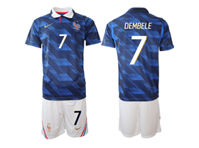 France 2026 Home Blue Soccer Jersey with #7 Dembélé Printing