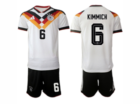 Germany 2026 Home White Soccer Jersey with #6 Kimmich Printing