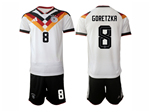 Germany 2026 Home White Soccer Jersey with #8 Goretzka Printing