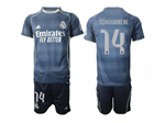 Real Madrid CF 2025/26 Away Navy Soccer Jersey with #14 Tchouameni Printing