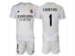 Real Madrid CF 2024/25 Home White Soccer Jersey with #1 Courtois Printing