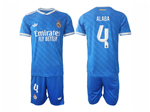 Real Madrid CF 2025/26 Third Blue Soccer Jersey with #4 Alaba Printing
