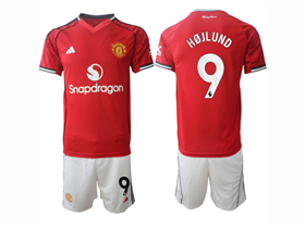Manchester United F.C. 2025/26 Home Red Soccer Jersey with #9 Højlund Printing