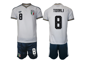 Italy 2026 Away White Soccer Jersey with #8 Tonali Printing
