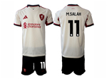 Liverpool F.C. 2025/26 Away White Soccer Jersey with #11 M.Salah Printing