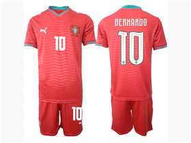 Portugal 2026 Home Red Soccer Jersey with #10 Bernardo Printing