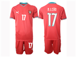 Portugal 2026 Home Red Soccer Jersey with #17 R.leao Printing